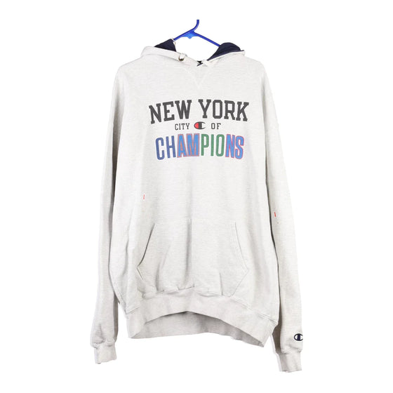 Vintage grey New York City Champion Hoodie - mens xx-large