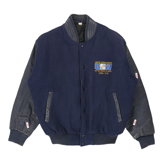 Vintage navy Usw Varsity Jacket - mens medium