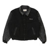 Vintage black Serving The World Varsity Jacket - mens large