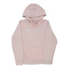 Champion Spellout Hoodie - 2XL Pink Cotton Blend - Thrifted.com