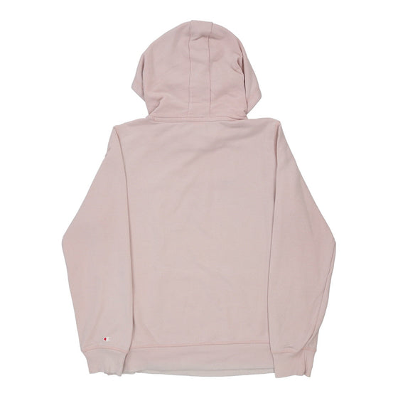 Champion Spellout Hoodie - 2XL Pink Cotton Blend - Thrifted.com