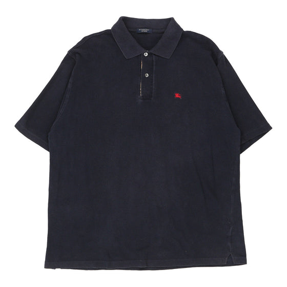 Vintage navy Burberry Polo Shirt - mens xx-large