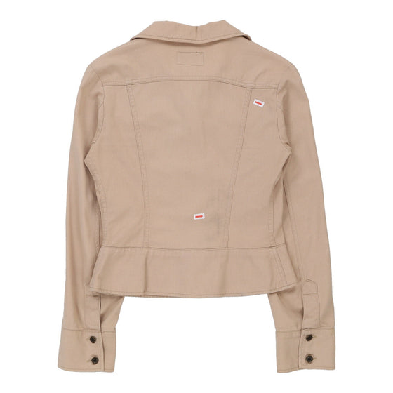 Dolce & Gabbana Cropped Jacket - Small Beige Cotton