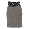 Kenzo Polka Dot Midi Skirt - 29W UK 10 Black & White Viscose Blend