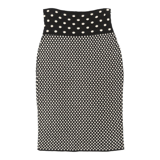 Kenzo Polka Dot Midi Skirt - 29W UK 10 Black & White Viscose Blend