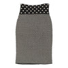 Kenzo Polka Dot Midi Skirt - 29W UK 10 Black & White Viscose Blend