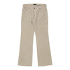 Armani Jeans Flared Trousers - 31W UK 10 Cream Cotton