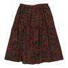 Les Copains Midi Skirt - 32W UK 12 Brown Cotton