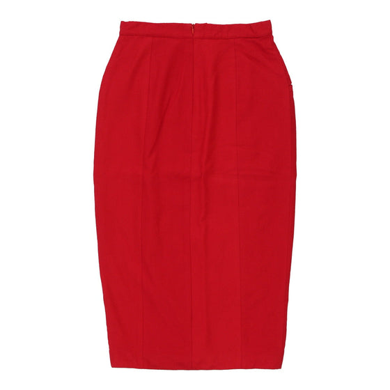 Fendi Pencil Skirt - 27W UK 8 Red Wool