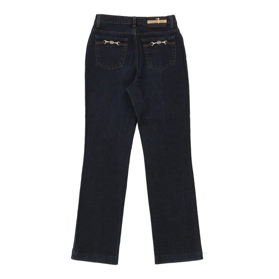 Trussardi Flared Jeans - 27W UK 8 Dark Wash Cotton Blend