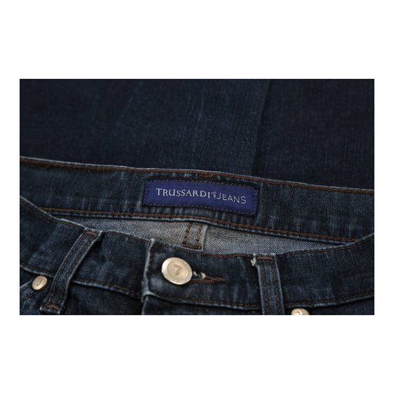 Trussardi Flared Jeans - 27W UK 8 Dark Wash Cotton Blend