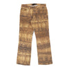 Just Cavalli Animal print Trousers - 34W UK 14 Brown Cotton