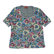  Missoni Floral Top - Large Blue Cotton