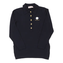  Roccobarocco Collared Jumper - Medium Navy Wool