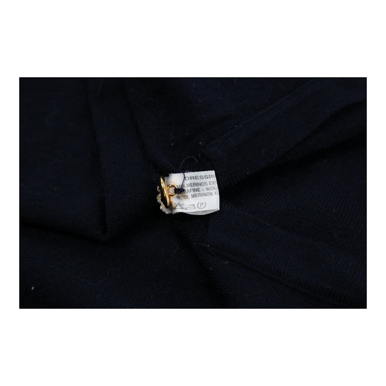 Roccobarocco Collared Jumper - Medium Navy Wool