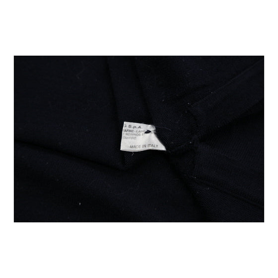 Roccobarocco Collared Jumper - Medium Navy Wool