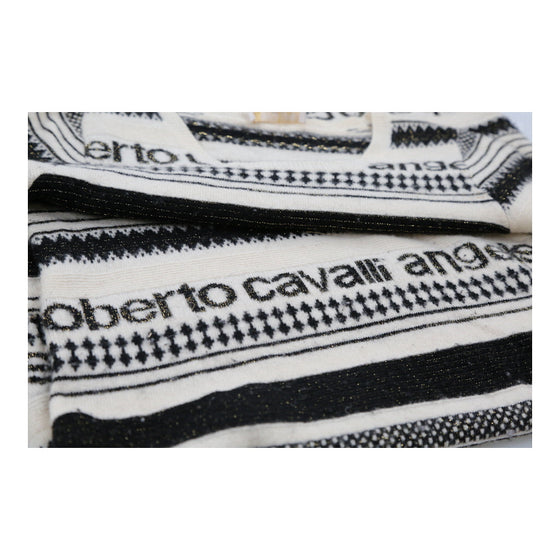 Roberto Cavalli Jumper Dress - Small Black & White Virgin Wool