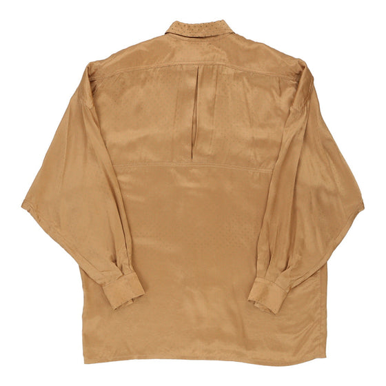 Escada Shirt - Large Gold Silk