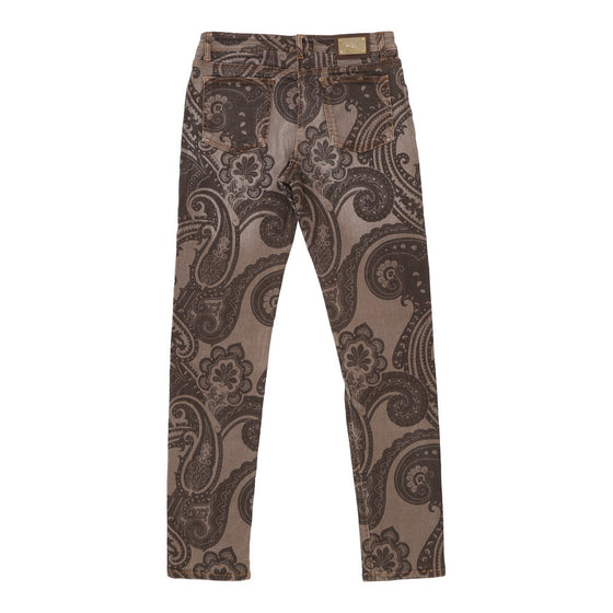 Etro Trousers - 29W UK 8 Brown Cotton Blend