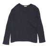 Valentino Striped Long Sleeve Top - Large Navy Viscose