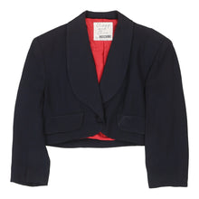  Cheap & Chic Moschino Cropped Blazer - Medium Navy Acetate