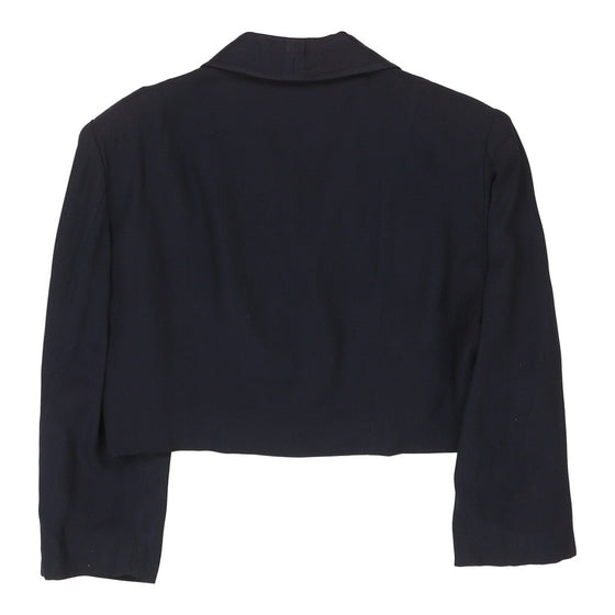 Cheap & Chic Moschino Cropped Blazer - Medium Navy Acetate