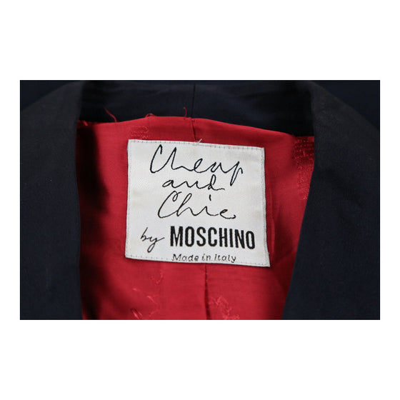 Cheap & Chic Moschino Cropped Blazer - Medium Navy Acetate