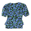 Ungaro Floral Blouse - Small Blue Acetate