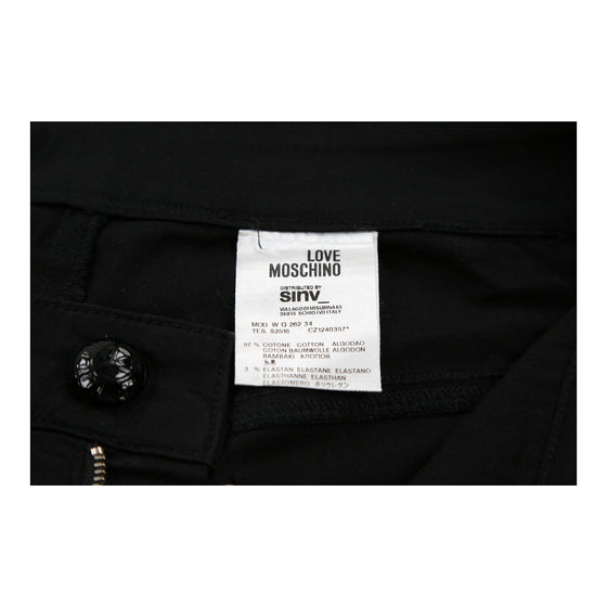 Love Moschino Trousers - 30W UK 8 Black Cotton Blend