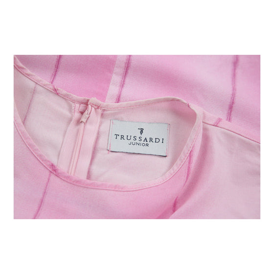 Age 12 Trussardi Dress - Small Pink Cotton