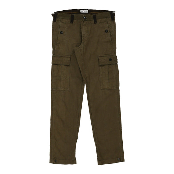 Age 10 Stone Island Trousers - 28W 27L Khaki Cotton Blend