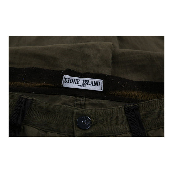 Age 10 Stone Island Trousers - 28W 27L Khaki Cotton Blend