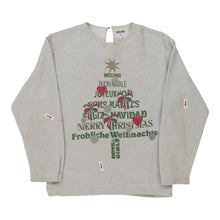  Age 12 Moschino Christmas Sweatshirt - Medium Grey Cotton Blend