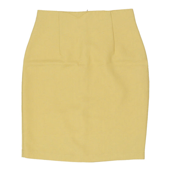 Unbranded Mini Skirt - 26W UK 6 Yellow Viscose Blend - Thrifted.com