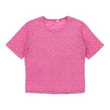  Unbranded Top - Medium Pink Polyester Blend - Thrifted.com