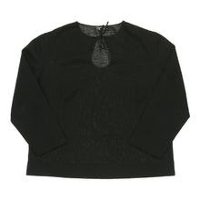  Unbranded Long Sleeve Top - XL Black Cotton Blend - Thrifted.com