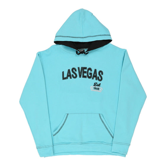 Las Vegas Wear Code Hoodie - Large Blue Cotton Blend - Thrifted.com