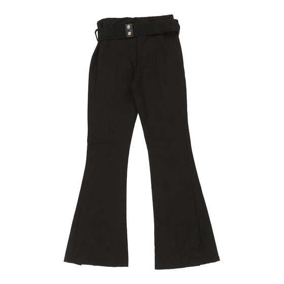 New Collection Flared Trousers - 25W UK 6 Black Polyester Blend - Thrifted.com