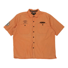  Vintage orange Harley Davidson Short Sleeve Shirt - mens x-large