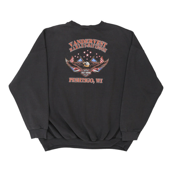 Vintage grey Peshtigo, Wisconsin Harley Davidson Sweatshirt - mens xxx-large