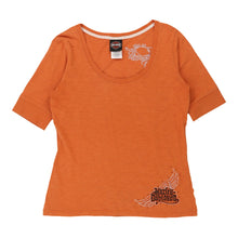  Vintage orange Harley Davidson Top - womens large