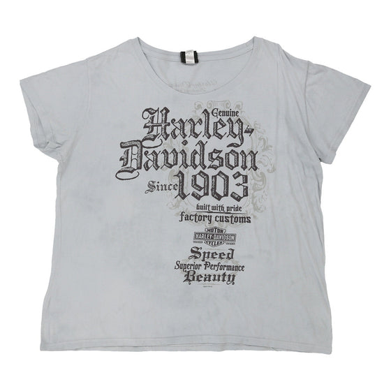 Vintage grey Harley Davidson T-Shirt - womens xxx-large