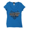 Vintage blue Rice Lake, Wisconsin Harley Davidson Top - womens large