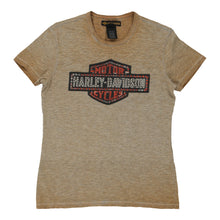  Vintage beige Harley Davidson T-Shirt - womens small