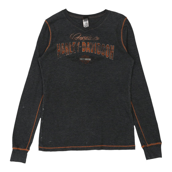 Vintage grey Harley Davidson Long Sleeve Top - womens large