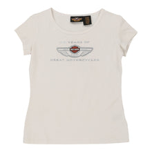  Vintage white Harley Davidson Top - womens x-small