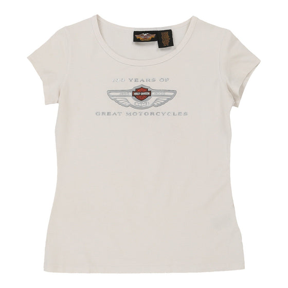 Vintage white Harley Davidson Top - womens x-small