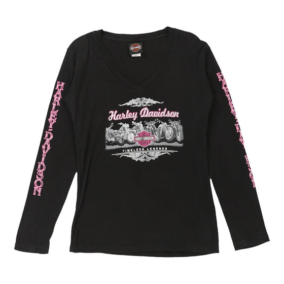 Vintage black Harley Davidson Long Sleeve Top - womens xx-large