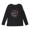 Vintage black Alberta, Canada Harley Davidson Long Sleeve Top - womens medium