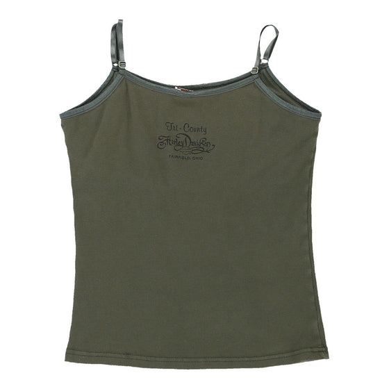 Vintage khaki Harley Davidson Vest - womens large